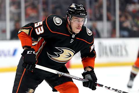 Max Comtois #53 of the Anaheim Ducks (Photo by Sean M. Haffey/Getty Images)