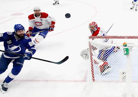 Nikita Kucherov #86 of the Tampa Bay Lightning. (Photo by Bruce Bennett/Getty Images)