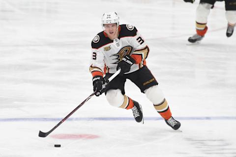 BOSTON, MA – DECEMBER 20: Jacob Silfverberg #33 of the Anaheim Ducks skates against the Boston Bruins at the TD Garden on December 20, 2018 in Boston, Massachusetts. (Photo by Steve Babineau/NHLI via Getty Images)