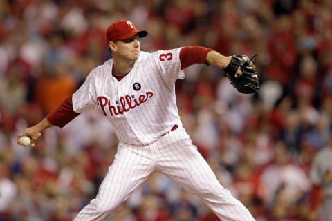 Roy Halladay, pitching star Philadelphia Phillies. (Photo by Rob Carr/Getty Images)