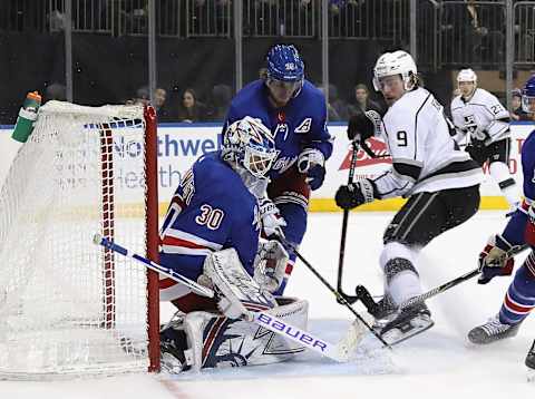 Henrik Lundqvist #30 of the New York Rangers