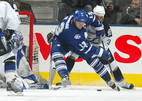 Mats Sundin #13 of the Toronto Maple Leafs. (Photo by Dave Sandford/Getty Images)