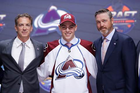 BUFFALO, NY – JUNE 24: Tyson Jost celebrates with the Colorado Avalanche after being selected tenth overall during round one of the 2016 NHL Draft on June 24, 2016 in Buffalo, New York. (Photo by Bruce Bennett/Getty Images)