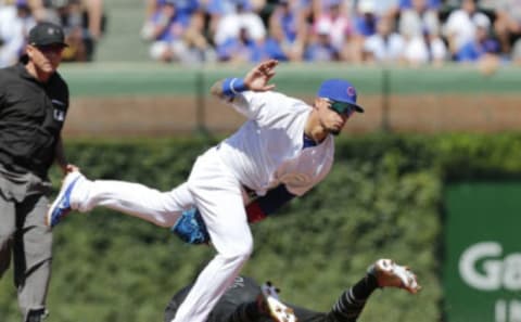 Cubs shortstop Javier Baez. (Photo by Nuccio DiNuzzo/Getty Images)