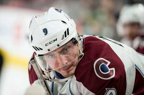 NHL Trade Rumors: Colorado Avalanche forward Matt Duchene (9) against the Minnesota Wild at Xcel Energy Center. The Wild defeated the Avalanche 2-0. Mandatory Credit: Brace Hemmelgarn-USA TODAY Sports