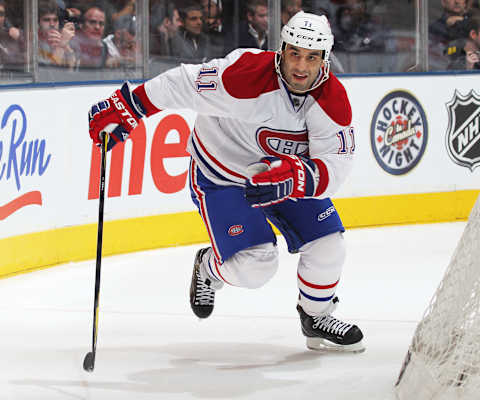 TORONTO, CANADA – FEBRUARY 11: Scott Gomez #11 of the Montreal Canadiens (Photo by Claus Andersen/Getty Images)