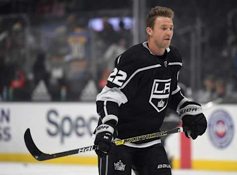 Trevor Lewis of the Los Angeles Kings vs the Toronto Maple Leafs (Photo by Harry How/Getty Images)