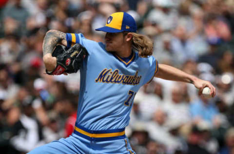 CHICAGO, IL – JUNE 02: Josh Hader #71 of the Milwaukee Brewers pitches in the sixth inning against the Chicago White Sox at Guaranteed Rate Field on June 2, 2018 in Chicago, Illinois. (Photo by Dylan Buell/Getty Images)