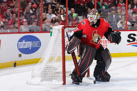 Marcus Hogberg #35 of the Ottawa Senators (Photo by Jana Chytilova/Freestyle Photography/Getty Images)