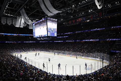 A general view of the rink in the NHL Stanley Cup Playoffs (Photo by Christian Petersen/Getty Images)