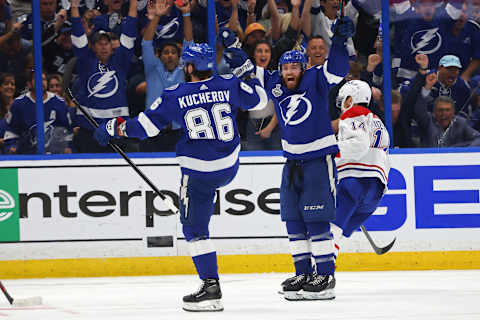 Nikita Kucherov #86 of the Tampa Bay Lightning. (Photo by Bruce Bennett/Getty Images)