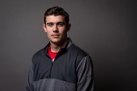 BUFFALO, NY – MAY 30: Brett Leason poses for a portrait at the 2019 NHL Scouting Combine on May 30, 2019 at the HarborCenter in Buffalo, New York. (Photo by Chase Agnello-Dean/NHLI via Getty Images)