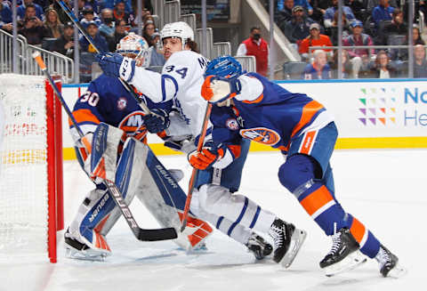 Auston Matthews #34 of the Toronto Maple Leafs (Photo by Bruce Bennett/Getty Images)