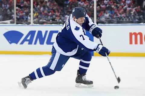 DETROIT, MI – DECEMBER 31: Lanny McDonald #7 of the Toronto Maple  . (Photo by Jamie Sabau/Getty Images)