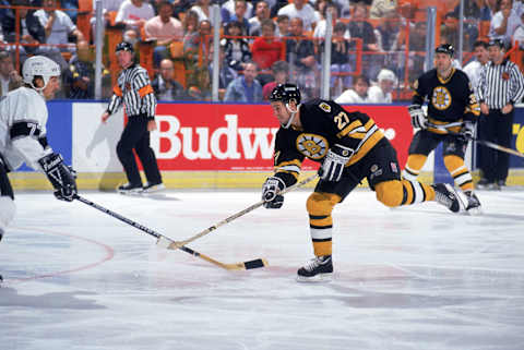 Right wing Dave Christian #27 of the Boston Bruins. (Photo by Ken Levine/Getty Images)