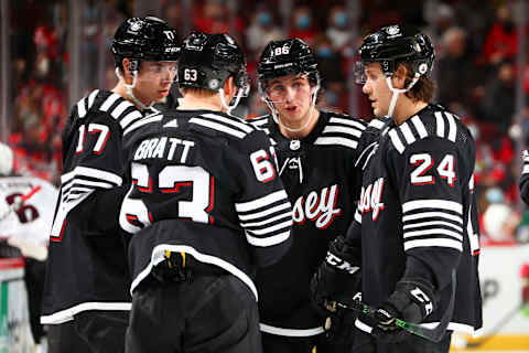 New Jersey Devils center Jack Hughes #86 (Photo by Rich Graessle/Getty Images)