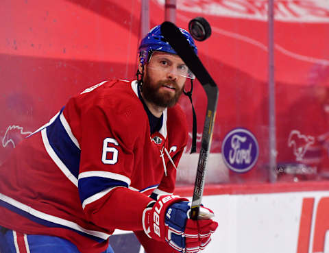 Apr 14, 2021; Montreal, Quebec, CAN; Montreal Canadiens Shea Weber Mandatory Credit: Eric Bolte-USA TODAY Sports