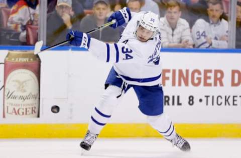 SUNRISE, FLORIDA – FEBRUARY 27: Auston Matthews #34 of the Toronto Maple Leafs.. (Photo by Michael Reaves/Getty Images)