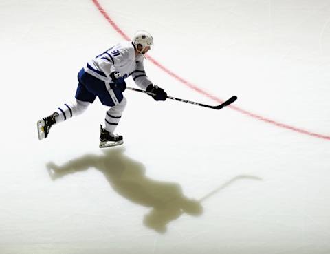 NEWARK, NEW JERSEY – DECEMBER 27: John Tavares #91 of the Toronto Maple Leafs   (Photo by Bruce Bennett/Getty Images)