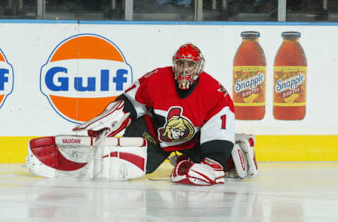 2003 Season: Player Ray Emery of the Ottawa Senators. (Photo by Bruce Bennett Studios/Getty Images)