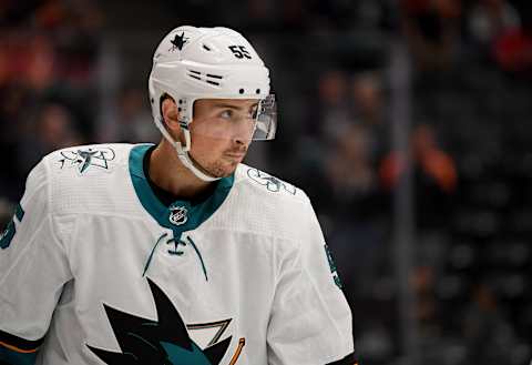 Alexander Chmelevski #55 of the San Jose Sharks (Photo by Harry How/Getty Images)