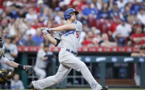 Corey Seager was a star vs.. Cincinnati in the NLCS simulation. (Photo by Joe Robbins/Getty Images)