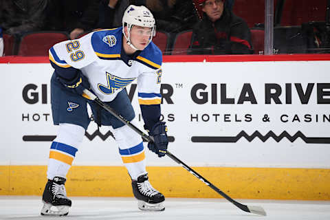 Vince Dunn #29 of the St. Louis Blues. (Photo by Christian Petersen/Getty Images)