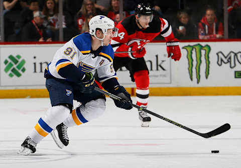 Vladimir Tarasenko #91 of the St. Louis Blues (Photo by Paul Bereswill/Getty Images)