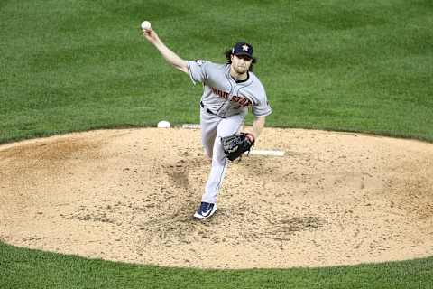 The Phillies will likely sign a mid-rotation arm before Cole decides on his new team. Photo by Will Newton/Getty Images.