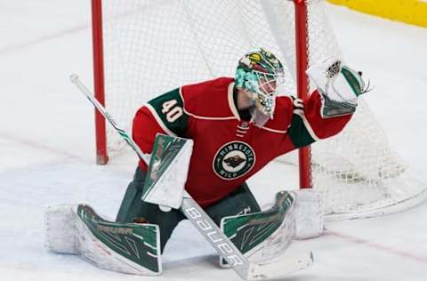 NHL Power Rankings: Minnesota Wild goalie Devan Dubnyk (40) makes a save in the third period against the Colorado Avalanche at Xcel Energy Center. The Avalanche beat the Wild 3-2. Mandatory Credit: Brad Rempel-USA TODAY Sports