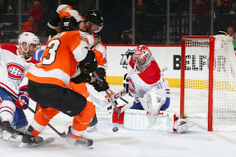 PHILADELPHIA, PA – JANUARY 16: Montreal Canadiens, Philadelphia Flyers (Photo by Mitchell Leff/Getty Images)