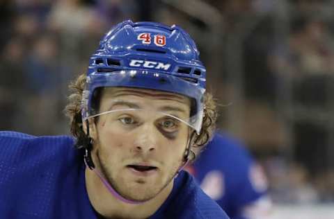 Brendan Lemieux #48 of the New York Rangers (Photo by Bruce Bennett/Getty Images)