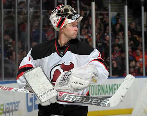 Johan Hedberg of the New Jersey Devils. (Photo by Christopher Pasatieri/Getty Images)