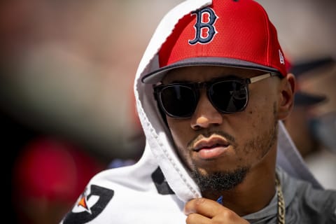 FT. MYERS, FL – FEBRUARY 23: Mookkie Betts #50 of the Boston Red Sox looks on during the third inning of a game against the New York Yankees on February 23, 2019 at JetBlue Park at Fenway South in Fort Myers, Florida. (Photo by Biillie Weiss/Boston Red Sox/Getty Images)