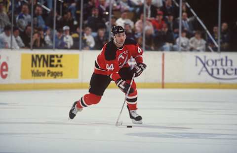 Stephane Richer of the New Jersey Devils: (Rick Stewart/ALLSPORT)