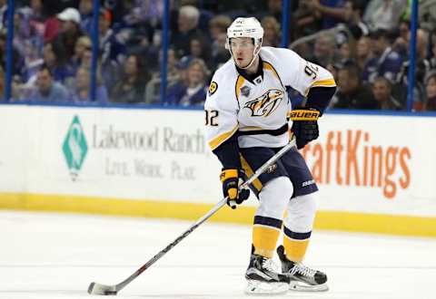 Nashville Predators center Ryan Johansen (92) Mandatory Credit: Kim Klement-USA TODAY Sports