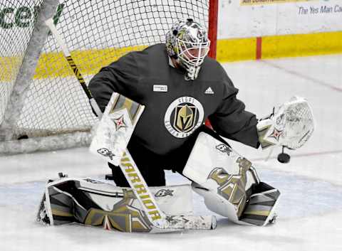 Robin Lehner #90 of the Vegas Golden Knights (Photo by Ethan Miller/Getty Images)