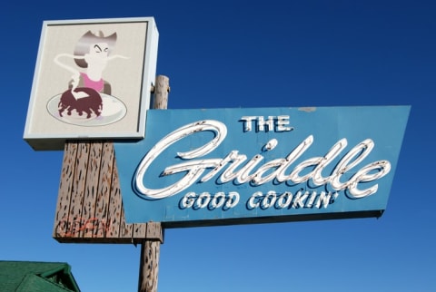 Sign for The Griddle restaurant