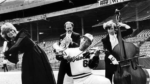 Floyd Rayford doing a commercial for the Baltimore Symphony in 1984. (Baltimore Sun file photo by Irving H. Phillips)