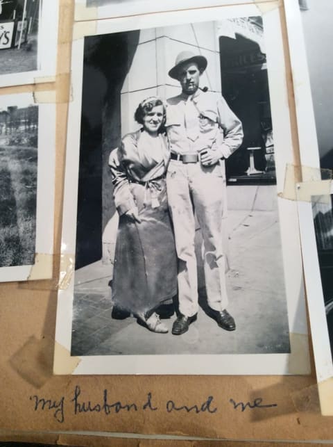 Agnes with her husband, Jack Higginbotham.