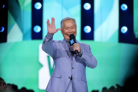 George Takei speaks during WE Day Minnesota at Xcel Energy Center.