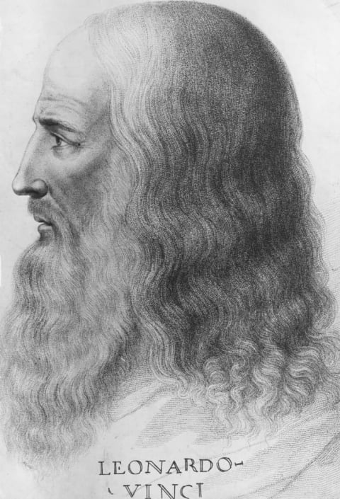 Portrait of Leonardo Da Vinci, circa 1515.