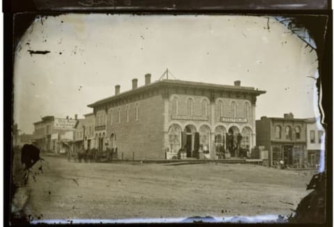 The First National Bank in Northfield, Minnesota, circa 1876.