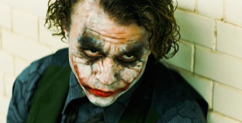 Heath Ledger in 'The Dark Knight' (2008).