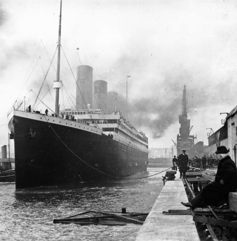 The Titanic at the docks