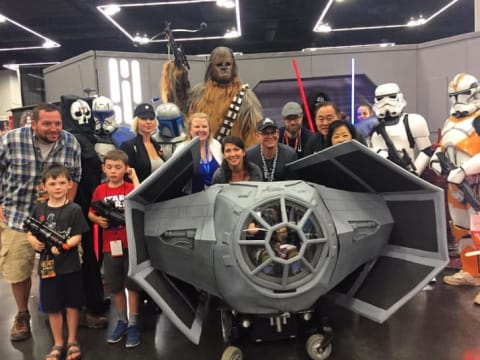 A custom Halloween costume created by Magic Wheelchair for 'Star Wars' fan Bryce Amiel.