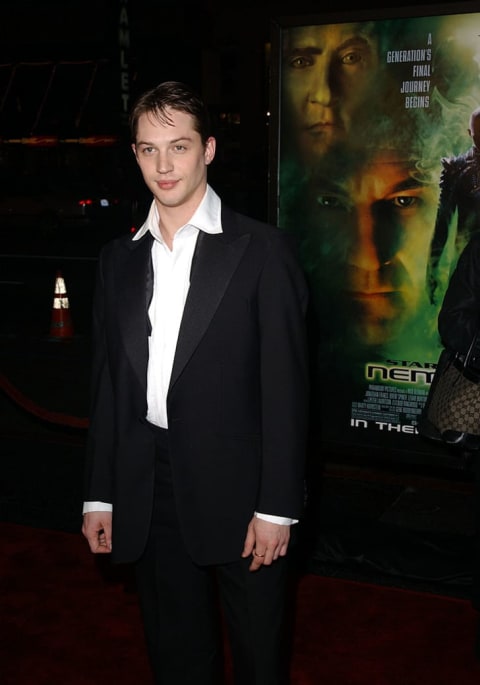 Tom Hardy attends the premiere of Star Trek: Nemesis in 2002.