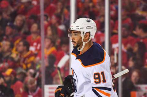 Evander Kane #91, Edmonton Oilers (Photo by Derek Leung/Getty Images)