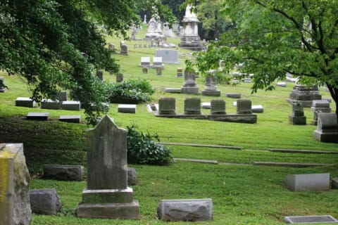 A peaceful cemetery in Kentucky.