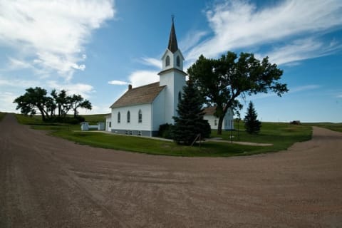 The church in Sims, North Dakota.